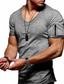 billiga Casual T-shirts för män-Herr Skjorta T-shirt T-shirts V-hals Grundläggande Ledigt Muskel Kortärmad Svart Vit Gul Rodnande Rosa Vin Armégrön Grafisk Solid färg Vattenuppslamningstryck Plusstorlekar V-hals Ledigt Dagligen