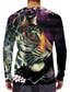 cheap Men&#039;s 3D T-shirts-Men&#039;s T shirt Tee Designer 1950s Long Sleeve Graphic Prints Tiger Print Crew Neck Daily Holiday Print Clothing Clothes Designer 1950s Casual Purple