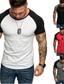 voordelige Casual T-shirts voor heren-mannen spier t-shirt stretch bodybuilding t-shirt met korte mouwen v-hals
