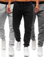 baratos Calças Desportivas-Calça de moletom confortável casual ativa masculina calças de cor sólida calças jogger esportes ao ar livre-preto-médio