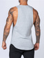 cheap Gym Tank Tops-Men&#039;s Tank Top Vest Undershirt Solid Color Crew Neck Casual Daily Sleeveless Tops Cotton Lightweight Fashion Muscle Big and Tall White Black Gray / Summer