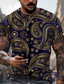 billige 3D-herreskjorter-Herre T-shirt Designer Sommer Kortærmet Grafisk Tribal Trykt mønster Rund hals Gade Daglig Trykt mønster Tøj Tøj Designer Afslappet Stor og høj Blå
