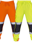 cheap Sweatpants-mens work pants cargo, night high visibility reflective waterproof safety trousers Casual Pants Panelled Silver Reflective Stripe Cargo Pants black