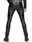 tanie Spodnie dresowe-męskie spodnie stretch steampunk slim fit ze skóry pu czarne gotyckie obcisłe spodnie ołówkowe wiosna jesień s