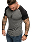 cheap Men&#039;s Casual T-shirts-Men&#039;s Muscle T-shirt 2pcs tretch Short Sleeve V-neck Bodybuilding T-shirt