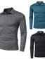 abordables chemises henley pour hommes-chemise de golf pour hommes t-shirt couleur unie boutonné à manches longues hauts décontractés mode formelle simple