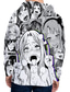 billige Grafiske hettegensere-Inspirert av Ahegao Null to Hentai Hattetrøje Anime 100% Polyester Animé 3D Harajuku Graphic Hattetrøje Til Herre / Dame / Par