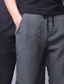 ieftine Pantaloni Chinos-Bărbați Casual Îmbrăcăminte Atletică chinez Pantaloni Sport Pantaloni Cordon Talie elastică Lungime totală Pantaloni Casual Zilnic Micro-elastic Culoare solidă Respirabil Exterior Talie medie Negru