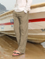 olcso vászon nadrág-férfi pamutvászon nadrág alkalmi nadrág nyári jóga strandnadrág húzózsinóros laza elasztikus derékzseb