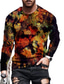 cheap Men&#039;s 3D T-shirts-Men&#039;s T shirt Tee Designer 1950s Long Sleeve Graphic Prints Animal Print Crew Neck Daily Holiday Print Clothing Clothes Designer 1950s Casual Red