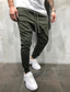 tanie Spodnie dresowe-Moda męska spodnie w jednolitym kolorze spodnie do biegania hip hop biegaczy do biegania szczupła dorywczo spodnie ze sznurkiem spodnie dresowe sportowe na zewnątrz