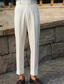 abordables Chinos-Hombre pantalones de traje Pantalones Bolsillo Color sólido Transpirable Al Aire Libre Longitud total Negocio Casual Pantalones Blanco Negro Microelástico / Verano