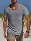 billige Casual T-shirts til mænd-Herre T-shirt Sommer Kortærmet Helfarve Rund hals Afslappet Daglig Tøj Tøj Letvægt Afslappet Mode Hvid Sort Blå