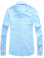 billiga Formella skjortor-herrskjorta andra tryck grafisk button down krage dagligt arbete långärmade toppar företag grundläggande blå vit rosa arbetsklänning skjortor