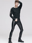 abordables Joggings-Homme Pantalon Pantalon en similicuir à la mode Couleur unie Noir 29 30 31