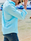 abordables camisas casuales de los hombres-camisa de los hombres de color sólido turndown street casual con botones de manga larga tops moda casual transpirable cómodo azul verano camisas playa
