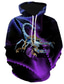 cheap Graphic Hoodies-Men&#039;s Hoodie Sweatshirt Print Designer Casual Big and Tall Graphic Graphic Prints Scorpion Purple Print Hooded Daily Sports Long Sleeve Clothing Clothes Regular Fit