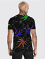 cheap Men&#039;s 3D T-shirts-Men&#039;s T shirt Tee Designer Summer Short Sleeve Graphic Leaves Print Crew Neck Daily Holiday Print Clothing Clothes Designer Casual Big and Tall Black
