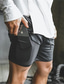 preiswerte Lässige Shorts-Herren Shorts Kurze Hosen Tasche Basic Einfarbig Mittlere Taillenlinie Weiß Schwarz Grau M L XL