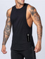 cheap Gym Tank Tops-Men&#039;s Tank Top Vest Undershirt Solid Color Crew Neck Casual Daily Sleeveless Tops Cotton Lightweight Fashion Muscle Big and Tall White Black Gray / Summer