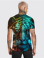 Χαμηλού Κόστους Ανδρικά 3D T-shirts-Ανδρικά Μπλουζάκι Υψηλής Ποιότητας Καλοκαίρι Κοντομάνικο Γραφική Τίγρη Στάμπα Στρογγυλή Ψηλή Λαιμόκοψη Καθημερινά Αργίες Στάμπα Ρούχα Ρούχα Υψηλής Ποιότητας Καθημερινό Μεγάλο και ψηλό Θαλασσί