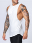 cheap Gym Tank Tops-Men&#039;s Tank Top Vest Undershirt Solid Color Crew Neck Casual Daily Sleeveless Tops Cotton Lightweight Fashion Big and Tall Sports White Black Gray / Summer / Summer