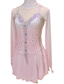 cheap Figure Skating Dresses-Figure Skating Dress Women&#039;s Girls&#039; Ice Skating Dress Outfits Pink Mesh Spandex High Elasticity Competition Skating Wear Handmade Crystal / Rhinestone Long Sleeve Ice Skating Figure Skating / Winter