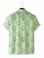 billige Hawaiiskjorter-Herre Skjorte Hawaii skjorte Trykt mønster Grafisk Hawaiiansk Aloha Design Aftæpning Afslappet Daglig 3D-udskrivning Kortærmet Toppe Designer Afslappet Mode Klassisk Grøn