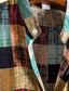 preiswerte Freizeithemden für Herren-Herrenhemd Plaid Turndown Street Casual Button-Down-Druck Kurzarm Tops Lässige Mode Atmungsaktiv Bequem Grün Blau Rot Sommerhemden Hawaii Sommerhemden