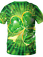 billiga Casual T-shirts för män-Inspirerad av St. Patricks Day 2022 Vitklöver irländska T-shirt Animé 100% Polyester Anime 3D Harajuku Grafisk T-shirt Till Herr / Dam / Par