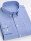 billiga Formella skjortor-herrskjorta oxford skjorta klänning skjorta tartan button down krage z ledig daglig långärmad krage skjortor kläder kläder bas modedesigner företag