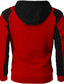 billige Basishættetrøjer og sweatshirts-herre hættetrøje farve blok hættetrøje basic hættetrøjer sweatshirts lange ærmer hvid sort vin pullover med lynlås