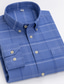 levne Košile k obleku-pánská košile oxfordská košile šaty košile tartan knoflíky límeček z ležérní denní dlouhý rukáv košile s límečkem oblečení oblečení základní módní návrhářka podnikání