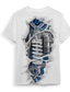 Χαμηλού Κόστους Ανδρικά 3D T-shirts-Ανδρικά Μπλουζάκι Υψηλής Ποιότητας Καθημερινό Κλασσικό Καλοκαίρι Κοντομάνικο Λευκό Γραφική Μηχανή Στάμπα Στρογγυλή Ψηλή Λαιμόκοψη Καθημερινά Αθλητικά Στάμπα Ρούχα Ρούχα