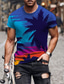 Χαμηλού Κόστους Ανδρικά 3D T-shirts-Ανδρικά Μπλουζάκι Υψηλής Ποιότητας Ελαφριά Καθημερινό Καλοκαίρι Κοντομάνικο Α Φύλλα Στάμπα Στρογγυλή Ψηλή Λαιμόκοψη Causal Καθημερινά 3D εκτύπωση Ρούχα Ρούχα 1 τεμ Υψηλής Ποιότητας Ελαφριά Καθημερινό