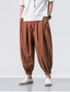 levne plátěné kalhoty-harémové plátěné kalhoty pro muže nadměrné velikosti kalhoty na jógu prémiové bavlněné dlouhé kalhoty ležérní elastický pas stahovací šňůrka hippie plážové kalhoty černé