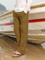 Χαμηλού Κόστους λινό παντελόνι-ανδρικό βαμβακερό λινό παντελόνι casual παντελόνι καλοκαιρινό παντελόνι γιόγκα παραλία με κορδόνι χαλαρή ελαστική τσέπη μέσης