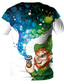 tanie Męskie koszulki casual-Zainspirowany przez Dzień Świętego Patryka 2022 koniczyna Irlandczyk Koszulkowy Anime 100% poliester Anime 3D Harajuku Graficzny podkoszulek Na Męskie / Damskie / Dla par