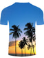 ieftine Tricouri 3D Bărbați-Bărbați Tricou Designer Casual Tropical Vară Manșon scurt A B C D E F Copac de cocos Frunza de palmier Mare Imprimeu Stil Nautic Casual Concediu Imprimare 3D Îmbrăcăminte Îmbrăcăminte 1 buc Designer