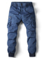 Χαμηλού Κόστους Στρατιωτικά παντελόνια-Ανδρικά Παντελόνια με τσέπες Παντελόνια Κορδόνι Ελαστική μέση Πολλαπλή τσέπη Καθημερινά Ρούχα Μοντέρνα Κλασσικό Λαδί γκρι μπλε