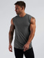 cheap Gym Tank Tops-Men&#039;s Tank Top Vest Undershirt Solid Color Crew Neck Casual Daily Sleeveless Tops Cotton Lightweight Fashion Muscle Big and Tall White Black Gray / Summer / Summer