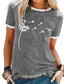 Χαμηλού Κόστους Γυναικεία T-Shirts-Γυναικεία Μπλουζάκι Υψηλής Ποιότητας Καυτή σφράγιση Φλοράλ Γραφική Πικραλίδα Σχέδιο Κοντομάνικο Στρογγυλή Λαιμόκοψη Καθημερινά Κουρελού Στάμπα Ρούχα Ρούχα Υψηλής Ποιότητας Βασικό