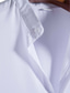 economico camicie casual da uomo-camicia da uomo tinta unita colletto alla coreana street casual button-down manica corta top casual moda traspirante confortevole blu bianco nero camicie estive