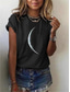 ieftine Tricouri Damă-Pentru femei Tricou Designer Ștampilare la cald Galaxie Design Manșon scurt Rotund Casual Zilnic Îmbrăcăminte Îmbrăcăminte Designer De Bază Negru
