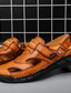 abordables Sandalias de hombre-Hombre Sandalias Sandalias planas Sandalias de pescador Sandalias Confort Casual Deportivo Zapatos de Paseo Cuero de Napa Negro Marrón Verano