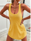 voordelige Casual jurken-Dames T shirt jurk Sportjurk Mini-jurk Licht Roze Zwart Wit Mouwloos Effen Kleur Met ruches Zomer Lente U-hals Modern 2023 S M L XL XXL 3XL