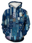 cheap Graphic Hoodies-Men&#039;s Hoodie Sweatshirt Front Pocket Print Streetwear Designer Casual Graphic Tie Dye Blue Royal Blue Navy Blue Print Hooded Daily Weekend Streetwear Long Sleeve Clothing Clothes Regular Fit