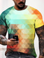 Χαμηλού Κόστους Ανδρικά 3D T-shirts-Ανδρικά Μπλουζάκι Κοντομάνικα Υψηλής Ποιότητας Καθημερινό Μοντέρνα Καλοκαίρι Κοντομάνικο Ρουμπίνι Γραφική Στάμπα Στρογγυλή Λαιμόκοψη Causal Καθημερινά 3D εκτύπωση Ρούχα Ρούχα