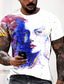tanie T-shirty 3D męskie-Męskie Podkoszulek Koszulki Designerskie Moda Nowoczesne Lato Krótki rękaw Niebieski Graficzny Nadruk Okrągły dekolt Codzienny Weekend Druk 3D Odzież Odzież Designerskie Moda Nowoczesne