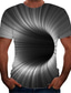 abordables T-shirts décontractés pour hommes-Homme Unisexe T shirt Tee Chemise Tee Graphic 3D Print Col Rond Noir / Blanc Vert Bleu Jaune 3D effet Grande Taille Casual du quotidien Manches Courtes Impression 3D Imprimer Vêtement Tenue basique